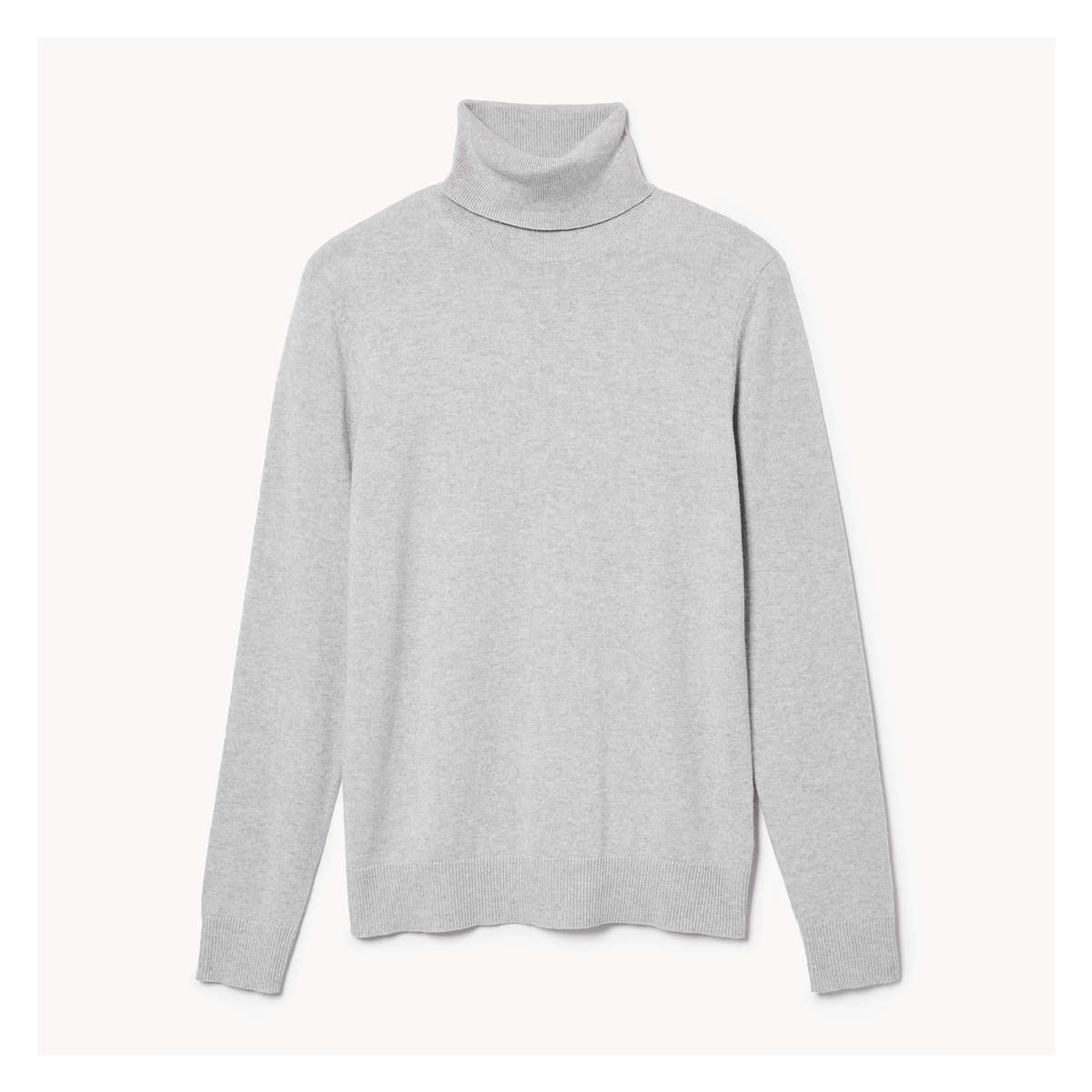 Turtleneck Sweater in Light Grey Mix from Joe Fresh